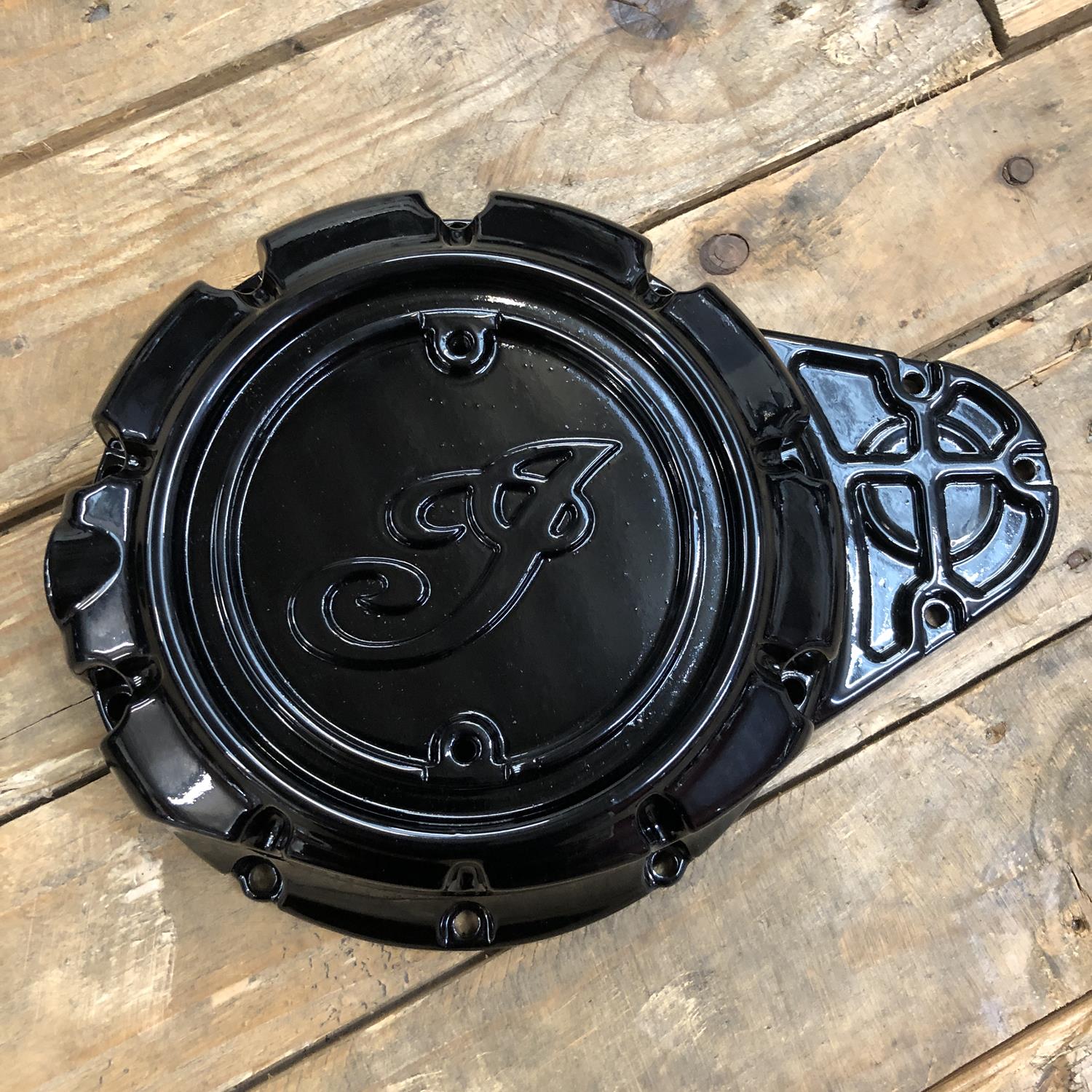 Indian Scout clutch cover - coated gloss black